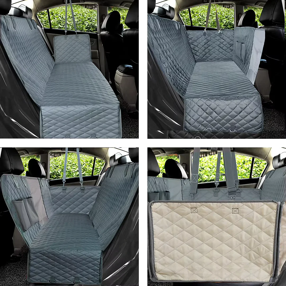 Dog Seat Cover for Back Seat, Waterproof Dog Car Hammock for Trucks & SUVs, Rear Seat Protector in Standard & XL Sizes, Black