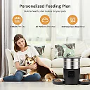 Automatic Cat Feeder for 2 Cats, 4.5L Pet Food Dispenser with Two Stainless Steel Bowls, Wi-Fi App or Button Control
