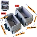 Dog Car Seat for Small Dogs, Center Console Booster Seat with Safety Tether, Portable Pet Car Seat & Carrier for Small Dogs & Cats