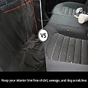 Dog Seat Cover for Back Seat, Heavy-Duty Oxford Waterproof Dog Hammock, Scratchproof Cushioned Car Seat Protector for Trucks & SUVs