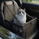 Dog Booster Seat for Car, Oxford Pet Car Seat for Small Dogs & Cats with Breathable Mesh & Adjustable Safety Straps, Black