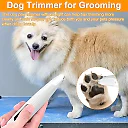 Dog Paw Trimmer with LED Light, Mini Rechargeable Dog Trimmer for Paw Pads, Face & Ears, Cordless Portable Pet Shaver