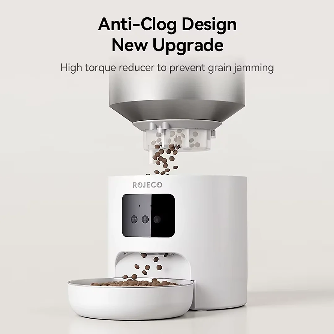 Automatic Cat Feeder Stainless Steel 4.5L, Wi-Fi Smart Pet Feeder with App Scheduling & Voice Recorder for Cats & Dogs