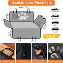 Dog Car Hammock with Mesh Window, Waterproof Dog Seat Cover for Back Seat with Side Flaps & Zippers for Cars, Trucks & SUVs