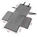 Dog Car Seat Cover & Basket, Foldable Waterproof Pet Travel Carrier Hammock for Back Seat, Gray