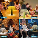 Wine Bottle Lamp, Rechargeable Cordless LED Bottle Lamp Shade with Touch Dimming & 3 Light Colors, Bar & Restaurant Table Decor