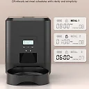 Automatic Cat Feeder with Timer, Programmable Pet Food Dispenser with LCD Display for Cats & Dogs, Wi-Fi App or Button Control