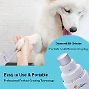 Dog Nail Grinder Rechargeable, Quiet 2-Speed Electric Dog Nail Trimmer for Small, Medium & Large Dogs, Gentle Paw Grooming