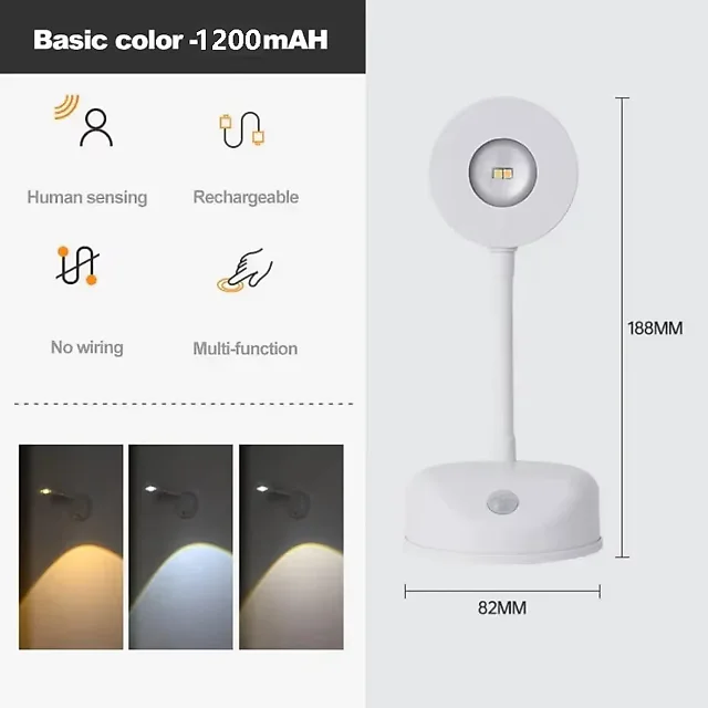 Motion Sensor Spotlight Indoor, Rechargeable Wireless LED Accent Lights for Art & Shelves, 3 Color Temperatures, 2-Pack or 4-Pack