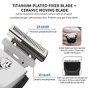Professional Dog Clippers for Thick Coats, High-Power Cordless Dog Grooming Clippers with Detachable Blade & Digital Display