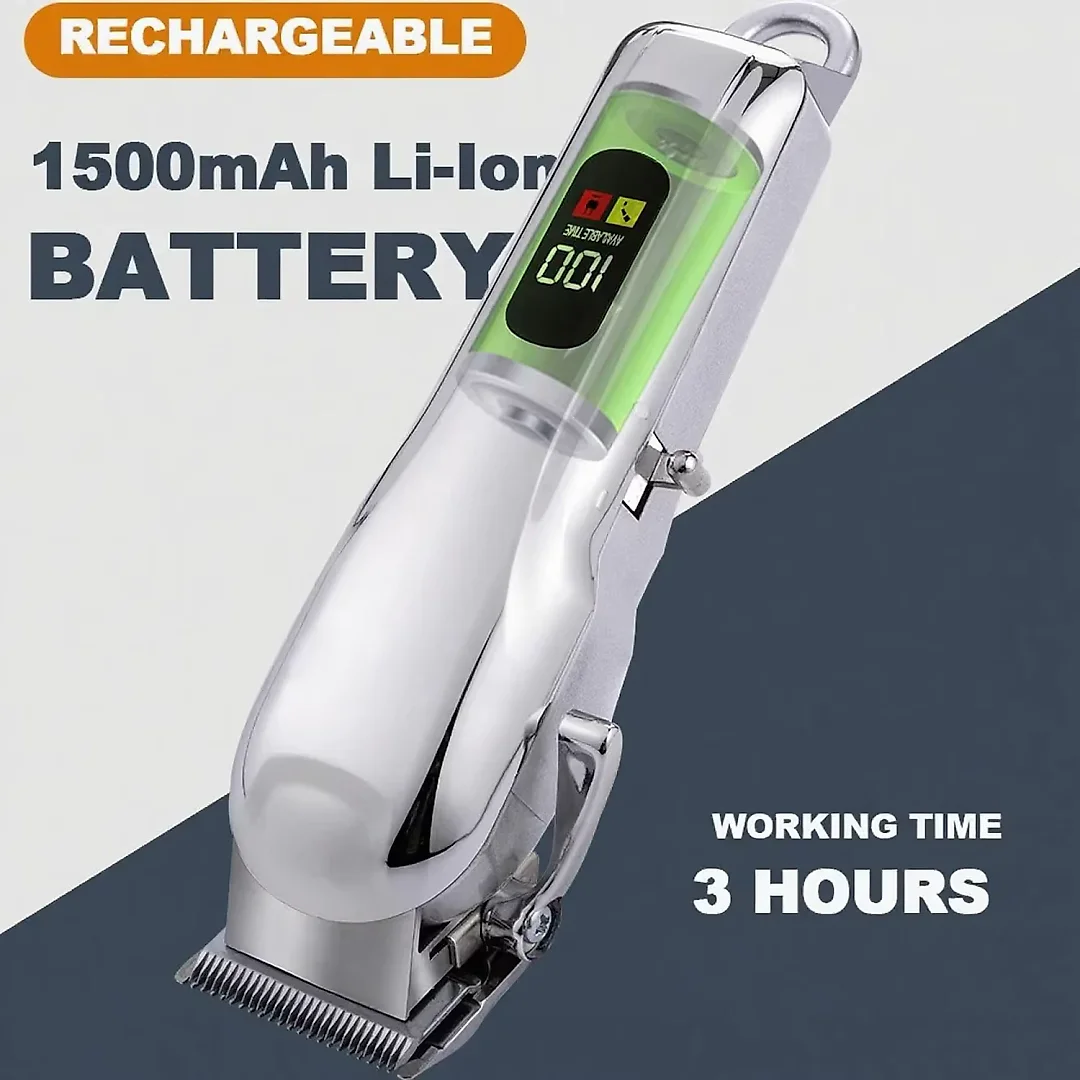 Professional Dog Clippers Cordless, Low-Noise Rechargeable Pet Hair Clipper for Dogs & Cats, Home Grooming Trimmer
