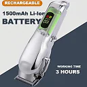 Professional Dog Clippers Cordless, Low-Noise Rechargeable Pet Hair Clipper for Dogs & Cats, Home Grooming Trimmer