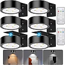 Battery Operated Picture Lights with Remote, Magnetic LED Puck Art Spotlights, Dimmable with Timer & 3 Color Modes, 3-Pack or 6-Pack