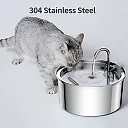 Stainless Steel Pet Water Fountain with Faucet, Quiet USB Cat & Dog Water Fountain, Optional Filter Kit & Motion Sensor