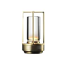 Crystal Lantern Lamp, Aluminum Cordless Table Lamp with 2000mAh Rechargeable Battery, LED Touch Dimming for Restaurant, Patio & Camping