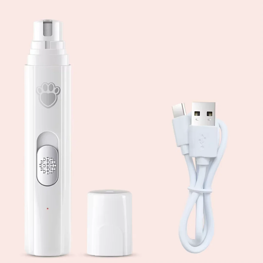 Pet Nail Grinder with Diamond Grinding Wheel, USB Rechargeable Dog Nail Trimmer for Dogs & Cats, Compact Electric Nail File