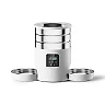 Automatic Cat Feeder for 2 Cats, 4.5L Pet Food Dispenser with Two Stainless Steel Bowls, Wi-Fi App or Button Control