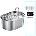 Cat Water Fountain with Faucet, Stainless Steel Pet Fountain for Cats & Dogs, Optional Filter Kit & Motion Sensor