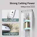 Low Noise Dog Clippers, Cordless Rechargeable Pet Hair Trimmer for Dogs, Cats & Puppies, Lightweight Home Grooming Clipper