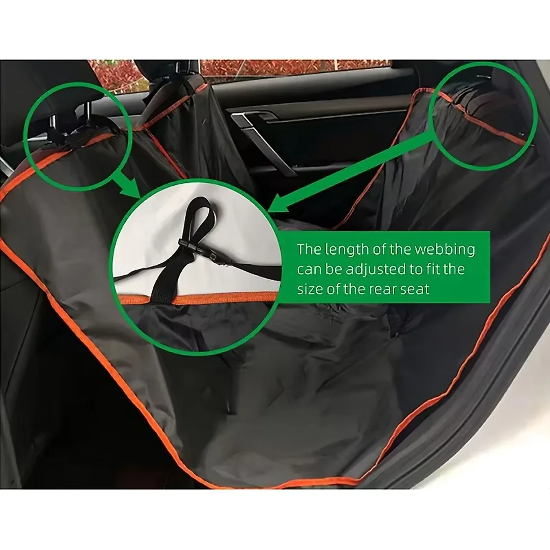 Dog Seat Cover for Back Seat, Heavy-Duty Oxford Waterproof Dog Hammock, Scratchproof Cushioned Car Seat Protector for Trucks & SUVs
