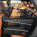 Back Seat Extender for Dogs, Waterproof Dog Car Hammock Platform with Non-Slip Suction Cups for Medium & Large Dogs, Universal Fit