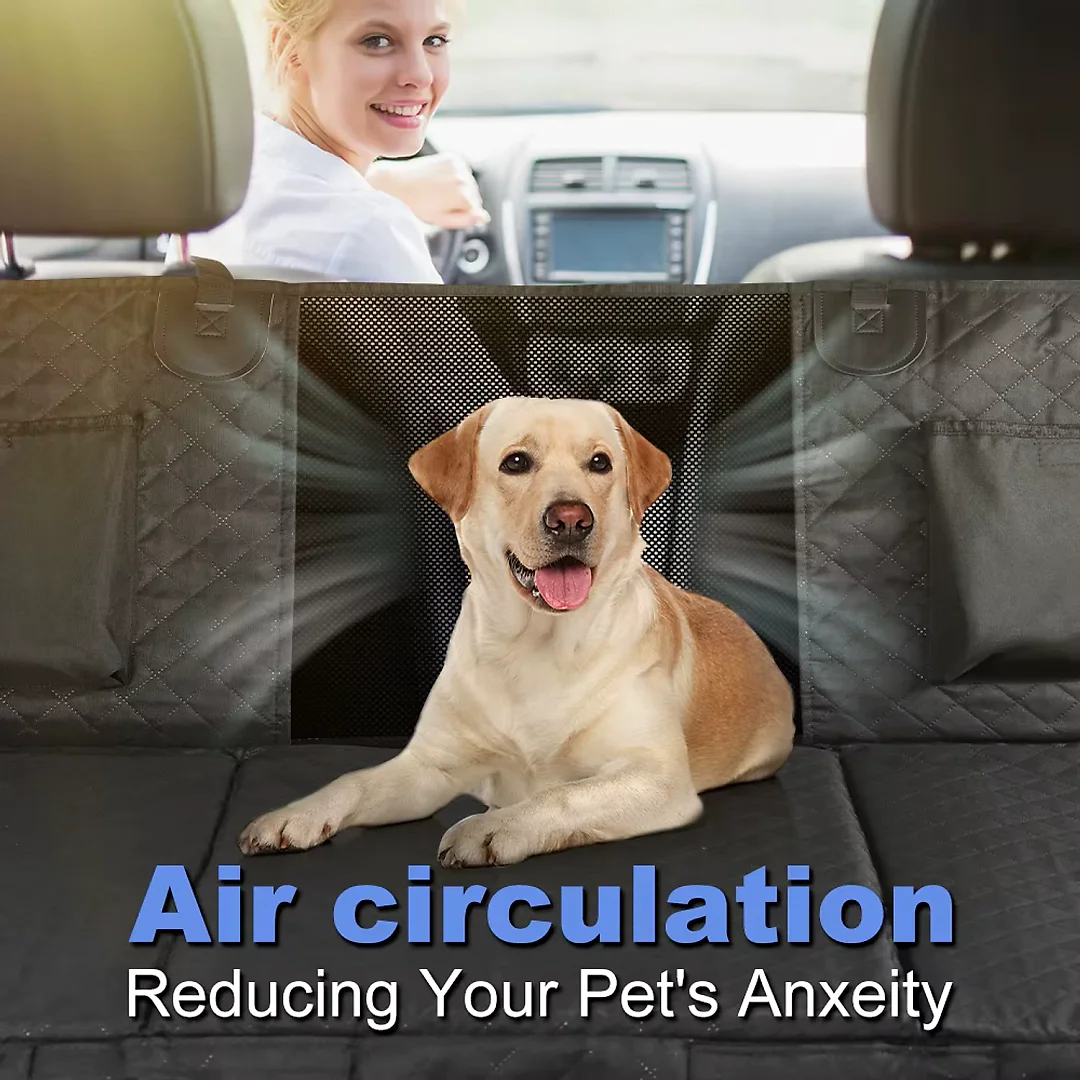 Hard Bottom Dog Seat Cover, Back Seat Extender for Large Dogs, Waterproof Detachable Car Platform for Cars & SUVs, 50 x 24 in