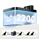 Cordless Cat Water Fountain 2.2L, Rechargeable 2600mAh Battery Operated Pet Fountain with Motion Sensor & 4 Filters