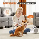 Dog Grooming Vacuum Kit, 2.5L Pet Grooming Vacuum with 3 Suction Modes & 5 Tools incl. Clipper, Low-Noise Dog Hair Vacuum, White