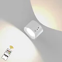 Double Head Wall Reading Light, Rechargeable Battery Operated LED Wall Sconce with Remote & Touch, 360 Degree Rotating Bedside Lamp