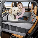 Back Seat Extender for Dogs, Waterproof Dog Car Hammock Platform with Non-Slip Suction Cups for Medium & Large Dogs, Universal Fit