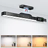 Rechargeable LED Light Bar, Dimmable 2500mAh Under Cabinet & Vanity Makeup Light with 3 Color Temperatures, Touch or Remote Control