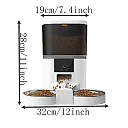 Automatic Cat Feeder with Camera, 4L Smart Pet Feeder with HD Video, App Remote Feeding & Stainless Steel Bowl, White