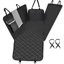 Hard Bottom Dog Seat Cover, Waterproof Oxford Back Seat Extender, Scratch-Resistant Dog Car Platform for Medium Dogs