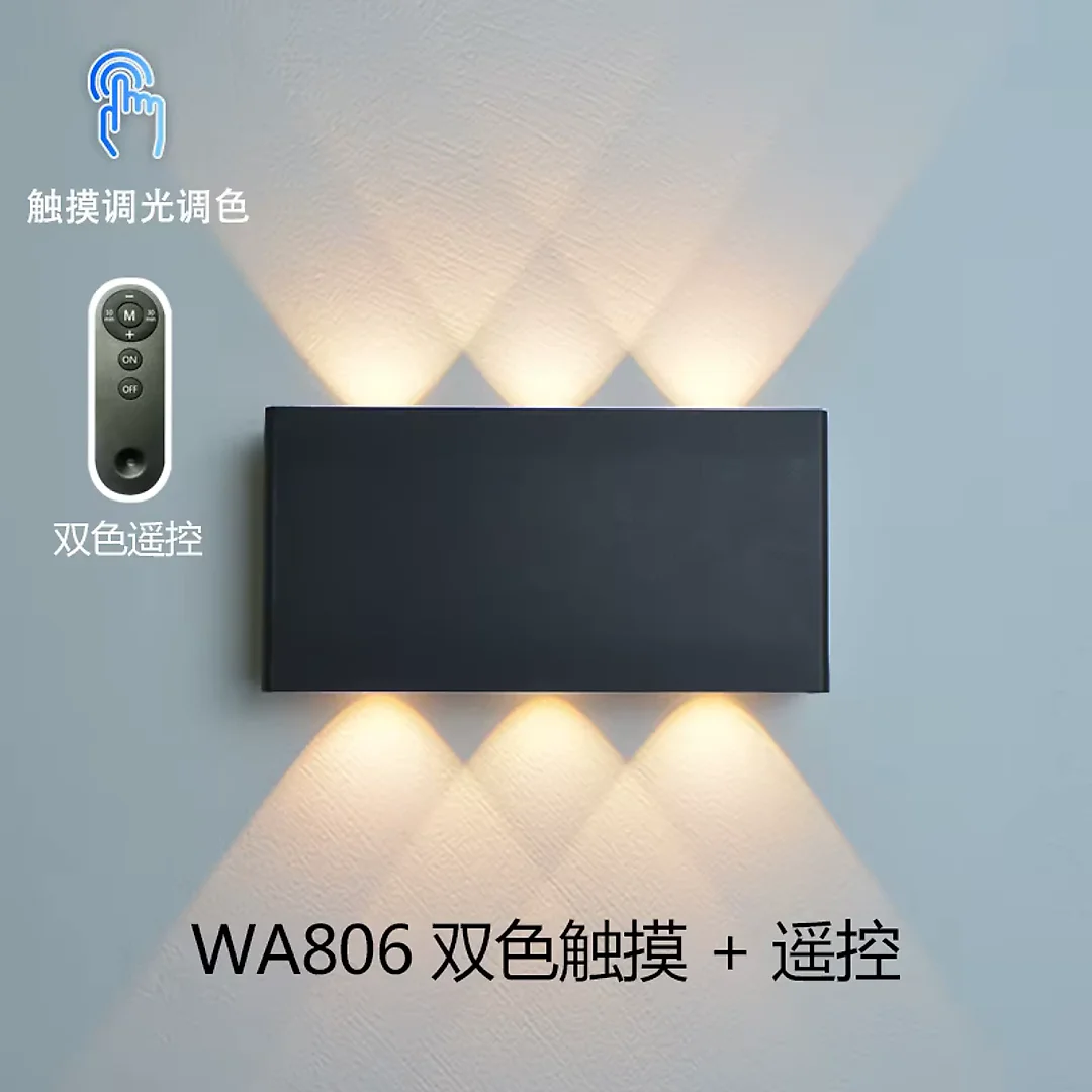 Rechargeable Wall Light with Remote, 5200mAh Battery Operated Up-Down Wall Sconce, Touch Dimming & 3 Color Temperatures, USB-C