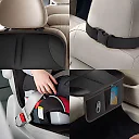 Car Seat Protector Mat with Storage Pockets, Waterproof Non-Slip Seat Cover for Dogs & Child Car Seats, Single or 2-Pack