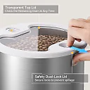 Automatic Cat Feeder Stainless Steel 4.5L, Wi-Fi Smart Pet Feeder with App Scheduling & Voice Recorder for Cats & Dogs