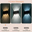 Rechargeable Wall Light with Remote, 5200mAh Battery Operated Up-Down Wall Sconce, Touch Dimming & 3 Color Temperatures, USB-C