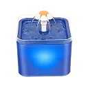 Cat Water Fountain with LED Light 2L, Automatic Pet Water Fountain for Cats & Dogs with Recirculating Filter, USB Powered