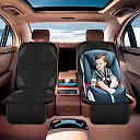 Car Seat Protector Mat with Storage Pockets, Waterproof Non-Slip Seat Cover for Dogs & Child Car Seats, Single or 2-Pack