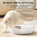 Automatic Cat Feeder for Wet Food, 4-Meal Timed Pet Feeder with Ice Packs to Keep Food Fresh, Cordless LCD Timer Feeder