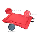Waterproof Dog Travel Mat, Foldable Car Seat Cushion & Portable Dog Bed, Non-Slip Roll-Up Pad with Carry Handle, 35 x 24 in, Gray