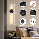 Rechargeable Wall Sconce with Remote, Battery Operated LED Wall Light Bar, Cordless 360 Degree Rotating & Dimmable Wall Lamp
