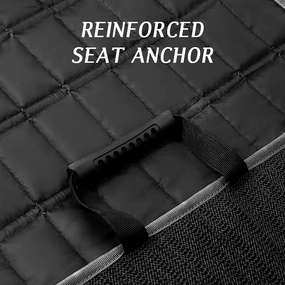 Dog Car Seat Cover & Basket, Foldable Waterproof Pet Travel Carrier Hammock for Back Seat, Gray
