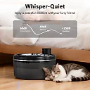 Cordless Cat Water Fountain 3L, 4000mAh Battery Pet Fountain with Motion Sensor & Stainless Steel Tray, Ultra-Quiet, Black