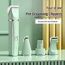 Quiet Dog Clippers, Rechargeable Cordless Pet Grooming Clippers with Stainless Steel Blade for Dogs & Cats, Home Grooming