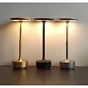 Aluminum Cordless Table Lamp, 4000mAh Rechargeable LED Touch Lamp with Stepless Dimming, Battery Operated Retro Lamp for Dining & Bedside
