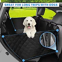 Hard Bottom Dog Seat Cover, Back Seat Extender Hammock with Firm Platform, Waterproof Scratch-Proof for Large Dogs, Cars & SUVs