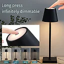 Cordless Table Lamp, Rechargeable LED Touch Lamp with USB-C & 3 Brightness Levels, Battery Operated Bedside & Dining Table Lamp
