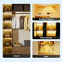 Under Cabinet Lighting with Remote, Rechargeable 12 Inch Magnetic LED Light Bar, Dimmable 3 White Tones, Wireless Shelf Light