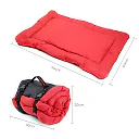 Waterproof Dog Travel Mat, Foldable Car Seat Cushion & Portable Dog Bed, Non-Slip Roll-Up Pad with Carry Handle, 35 x 24 in, Gray